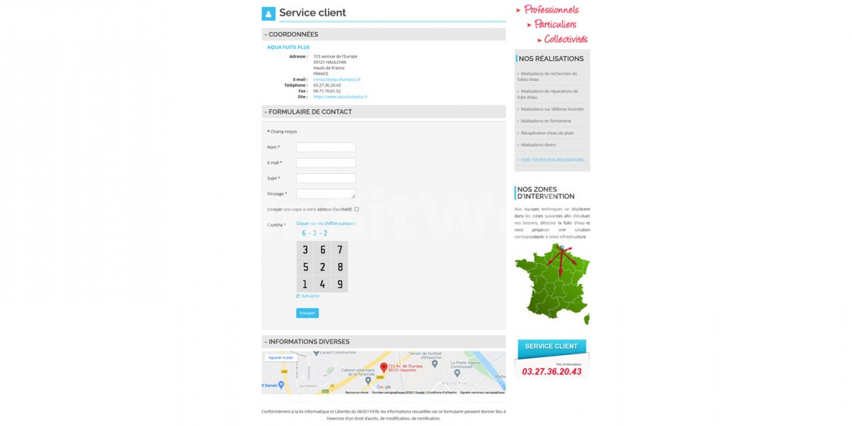 insitweb nos derniers sites internet aqua fuite plus 08