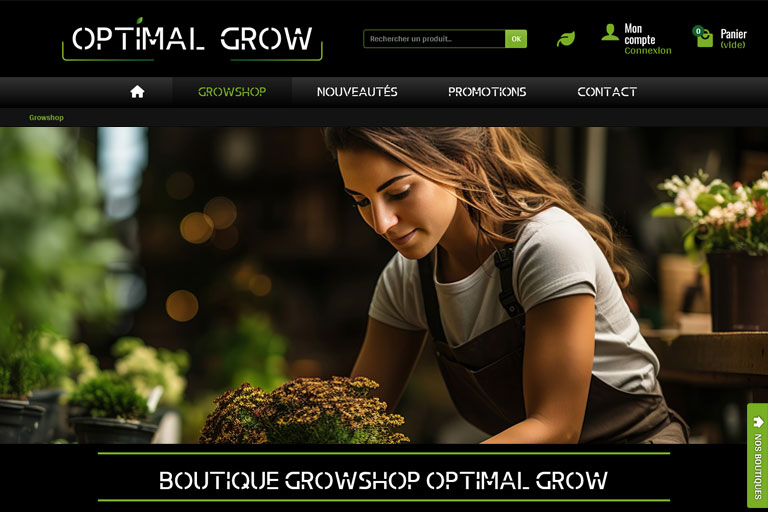 Site Internet E-commerce - OPTIMAL GROW